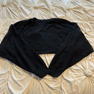 ALO Yoga Black Logo Sweatshirt Cropped